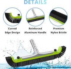 20&Prime; Inground/Above Ground Pool Brush Head – Strong Bristles