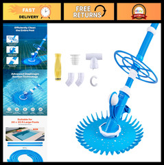 Automatic Suction Pool Cleaner – In-Ground & Above-Ground Vacuum Sweeper, 12 Hos