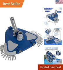 High-Performance Pool Vacuum Head with EZ Clip Handle & Smooth Movement Wheels