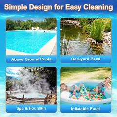 Handheld Vacuum Swimming Pool Jet Cleaner 5Section Pole Ground Spa Pond Fountain