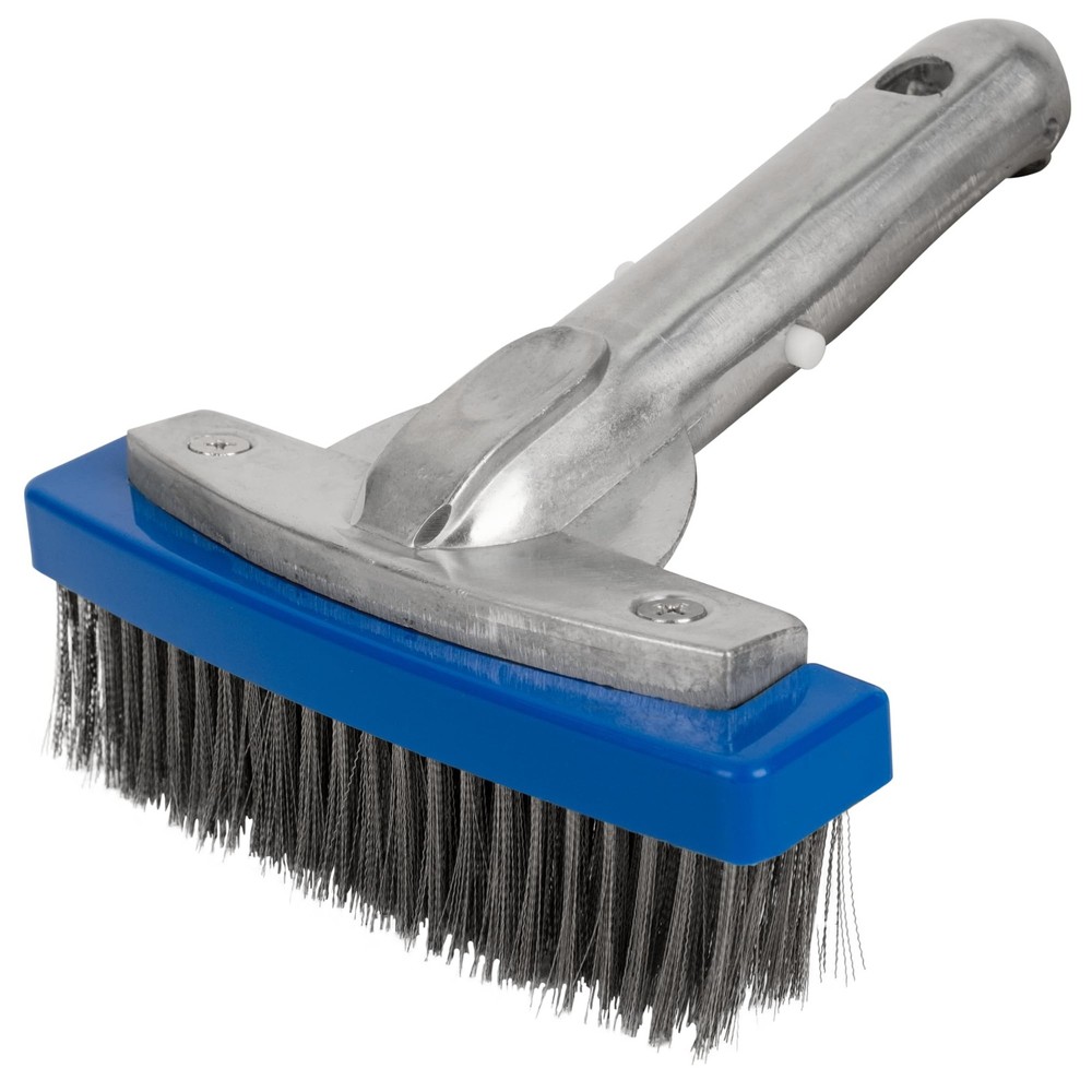 BlueStars Heavy Duty 5in Swimming Pool Brush with Stainless Steel Bristle Wir…