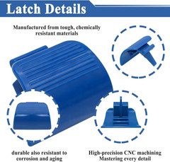 2 Pcs Blue HSXTV102 Latch Kit, Tracvac Cleaner Top Cover Clip | Solid Plastic Bu