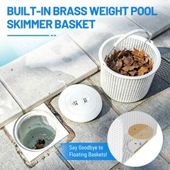 Inground Pool Skimmer Basket Replacement 7 Inch Weighted Stainless Steel Handle