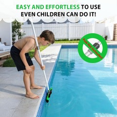 Wide Pool Brush Head, Heavy Duty Pool Scrub Brush with 12Rows Soft Bristles, …