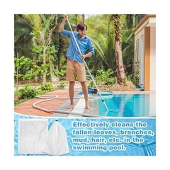 4Pcs Pool Vacuum Replacement Mesh Bag, Pool Leaf Vacuum Net Bag Fine Mesh wit…