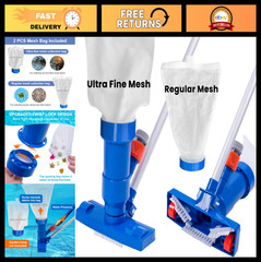 Upgraded Pool Spa Jet Vacuum Cleaner with Brush & 56&Prime; Pole for Above Ground, Hot