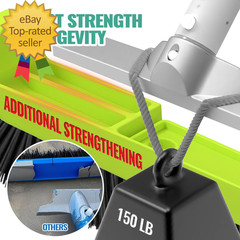 18&Prime; Pool Brush Head for Cleaning Swimming Pool Walls, Curved Ends High-Efficienc