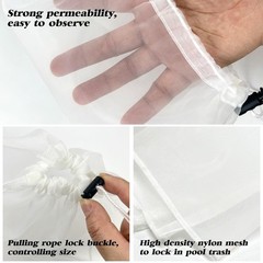 4 Packs Pool Vacuum Filter Bag for Leaf Cleaners, 24 x 18 Inch L
