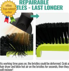18&Prime; Pool Brush Head for Cleaning Swimming Pool Walls, Curved Ends High-Efficienc