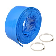 New « 3 « x 50FT PVC Irrigation Hose With Two Hose Collets Blue
