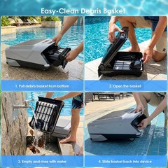 Pura V12 Solar Powered Automatic Pool Surface Robot Skimmer