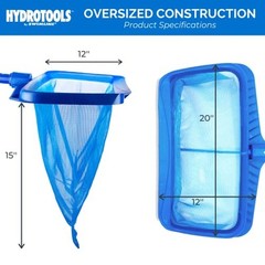 Swimline Professional Heavy Duty Deep-Bag Pool Rake, Blue