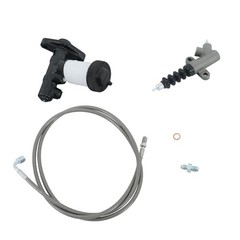 Master and Slave Cylinder and Stainless Clutch Line Kit Replacement for Mazda