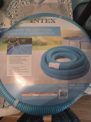 Intex Deluxe Flexible Durable Lightweight Pool Hose 25ft Blue 29083E -includes 2