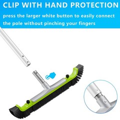 20” Pool Brush Head for Cleaning Walls,Heavy Duty Inground/Above Ground Swimm…