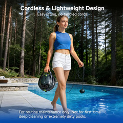 PF1 Cordless Robotic Pool Vacuum – 150 Min Run, Triple Filtration, 1345 Sq Ft