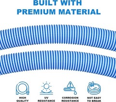 Effortless Pool Maintenance with 26 Feet Vacuum Hose – 1.5 Inch Cuffs Included