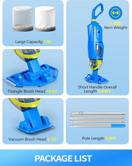 2026 Upgraded Cordless Pool Vacuum for Inground Pools | 20.5 GPM Powerful Suctio
