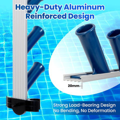 Pool Equipment Storage Rack – Pool Tool Organizer Holds Cleaning Accessories, Sk