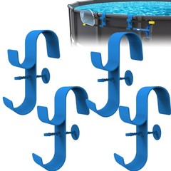 Poolside Pool Leaf Skimmer Net Holder, Above Ground Pool Pole Hanger, Above G…