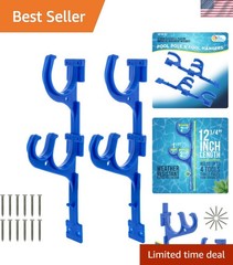 Secure & Sturdy 2 Plastic Pool Pole Hangers for All Your Maintenance Accessories