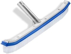 UNCO Aluminium Pool Brush Head – 17.3 in, Wall & Tile Brush, Nylon Bristles for