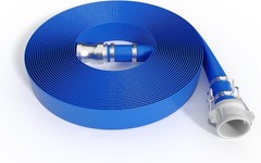 2&Prime; x 100 ft Discharge Hose Lay Flat Hose PVC Backwash Drain Hose Pipe 87 PSI