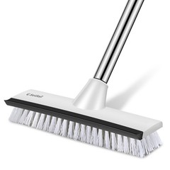 Adjustable Floor Scrub Brush with Stiff Bristles for Shower, Bathroom, Kitchen
