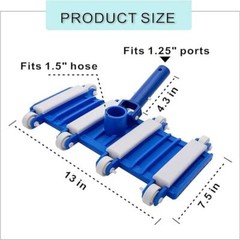 14&Prime; Flexible Swimming In-Ground Pool Vacuum Head with Swivel Hose Connection US