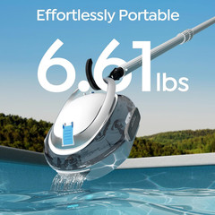 S2 Pool Vacuum Robot for above Ground Pools, Cordless Operation, 90-Min Runtime,