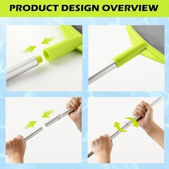 Pool Skimmer – Pool Skimmer net with pole, 5 Section AdjustableTelescopic Alu…
