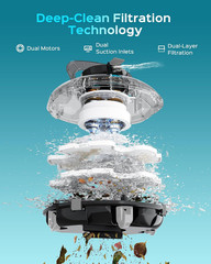 (2026 Upgrade) Cordless Pool Vacuum for above Ground Pool, Automatic Pool Cleane