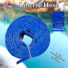 50&prime; Feet x 2&Prime; Inch Swimming Pool Deluxe Filter Backwash Discharge Hose 60 PSI