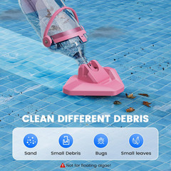 Handheld Pool Vacuum with Telescopic Pole, Rechargeable, 18.5 GPM