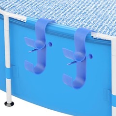 Poolside Pool Leaf Skimmer Net Holder – Pole Hanger Hooks – 2