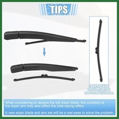 Rear Windshield Wiper Blade Arm Set Back Wiper Assembly Replacement Fit for