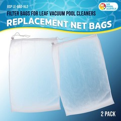 U.S. Pool Supply Fine Mesh Filter Bags for Leaf Vacuum 16&Prime; X 20&Prime;, White