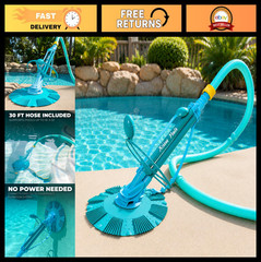 Automatic Pool Cleaner Vacuum – High Flow Side Suction for In-Ground Pools, Wall
