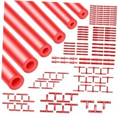 Shineyoo Red Vacuum Hose Kit 6PCS 1/8&Prime; 5/32&Prime; 3/16&Prime; 1/4&Prime; 5/16&Prime; 3/8&Prime; Tubings 5FT