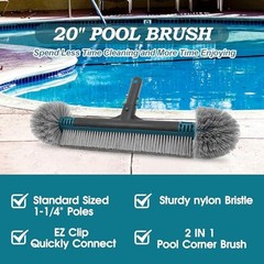 20 » Pool Brush Head, Detachable Pool Cleaning Brush 20&Prime; Detachable Pool Brush