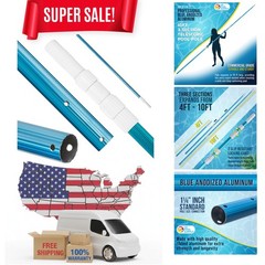 10 Foot Lightweight Aluminum Telescopic Pool Pole – Universal Fit & Easy Locking