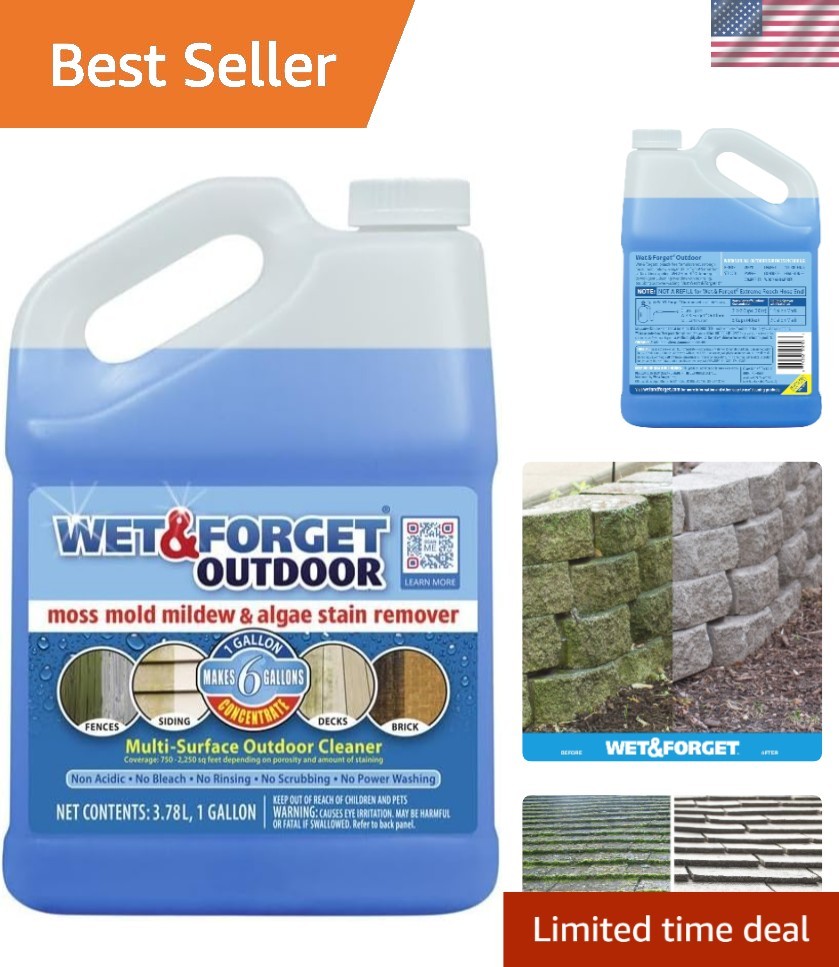 Unscented Multi-Surface Cleaner Concentrate – 128 oz for Tough Algae & Mold