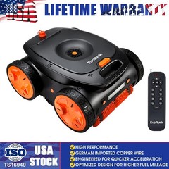 Black Automatic Robotic Pool Cleaner for In-ground & Above-Ground Pools 5640 GPH
