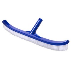 18&Prime; Heavy Duty Pool Brush for Walls, Tiles & Floor w/ EZ Clips & Curved Ends
