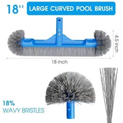 Pool Net with 10 ft Pole and Brush Set, 3-Piece Pool Cleaning Kit with Ultra