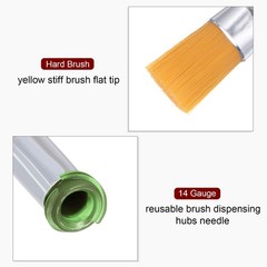 14G Brush Dispensing Tip 8mm Flat Needle Brush Tip 4.2mm Internal Dia