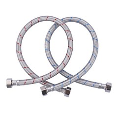 72 Inch Length Faucet Hose 1/2” to 1/2”, ARCORA Braided 72 Inch, Silver