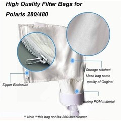 4-piece Nylon Net Pool Robot Cleaning Bag for Polaris 280 and 480 Pool Cleaners