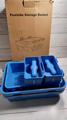 Poolside Storage Basket 2pc Above Ground Swimming Pool Baskets Fits Most Above G