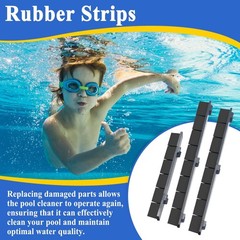 6Pcs Rubber Strips for Automatic Pool Vacuum Cleaner, Bottom Brush Replacement S